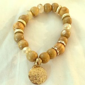 A nice wood beaded bracelet